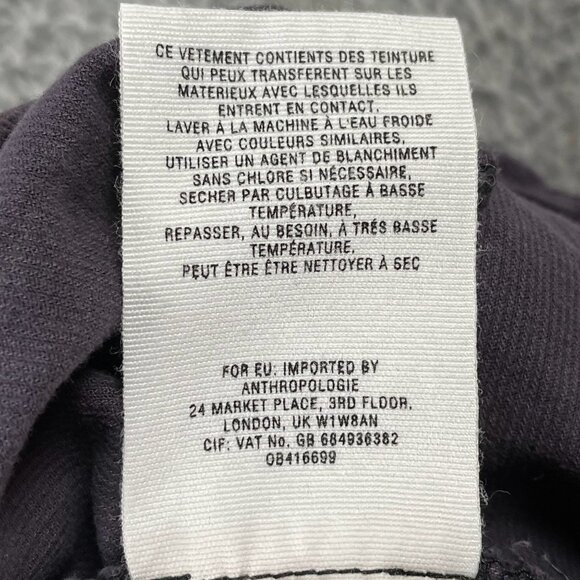 Anthropologie Pilcro Corduroy Pants Womens 34 Serif Fit Charcoal Grey - Picture 10 of 10